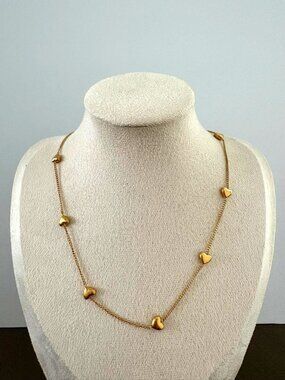 The Puffed Heart Station Necklace💕